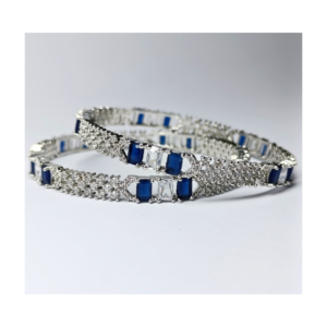 American Diamond Bangles - Blue